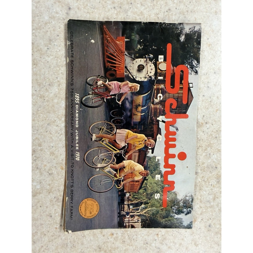 Vintage1970 Schwinn Bicycles Catalog 75th Anniversary Knott's Berry Farm Bicycle